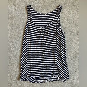 Jcrew Striped Navy and White Tank Top